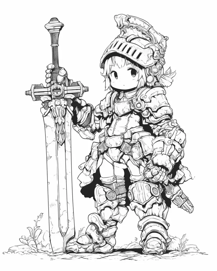 Adventure of the Tiny Knight coloring page