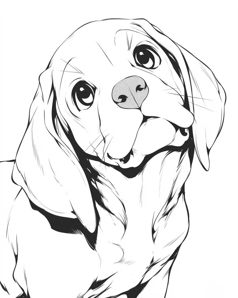 Dibujo de Cachorro Adorable para colorear