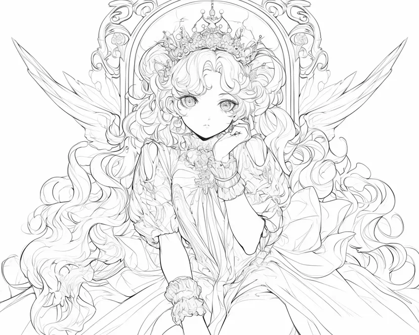 Desenho de Princesa Mágica para colorir