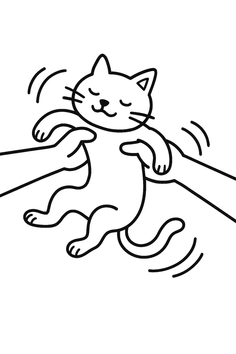 Dibujo de Gato Balanceante para colorear