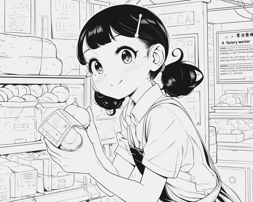 Bakery Girl coloring page