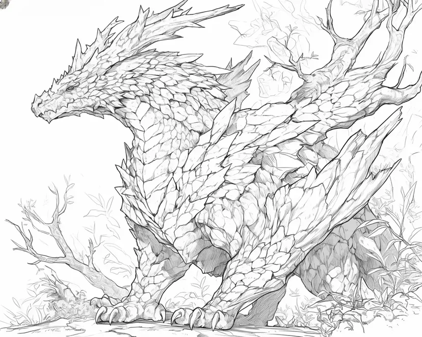 Forest Dragon coloring page