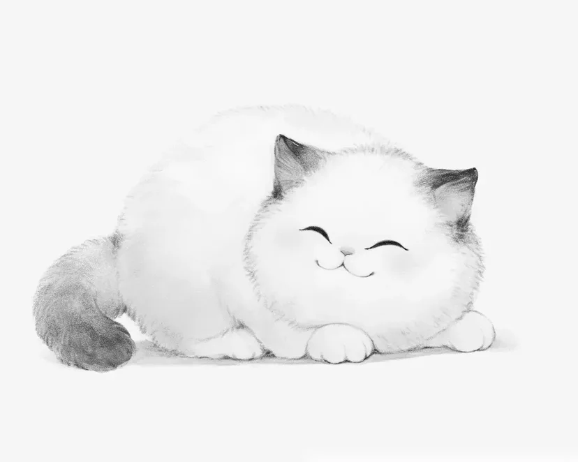 Coloriage Le Sourire du Chat Pelucheux