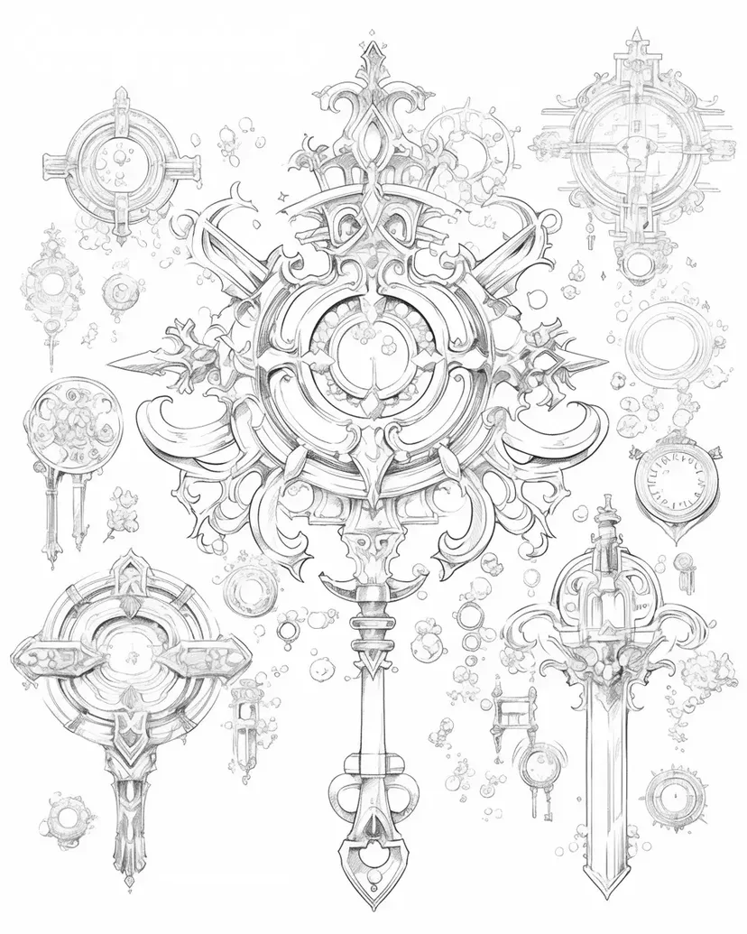 Dibujo de Llave Mística de la Puerta para colorear