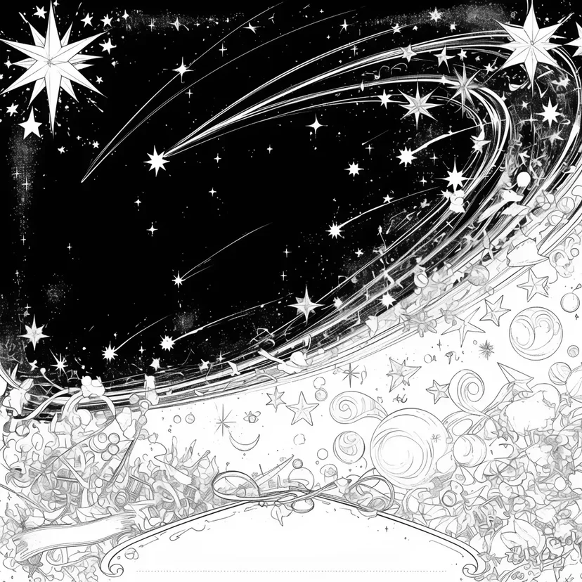 Magic of the Shooting Star coloring page