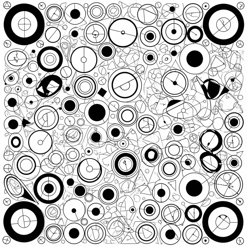 円のアートの塗り絵