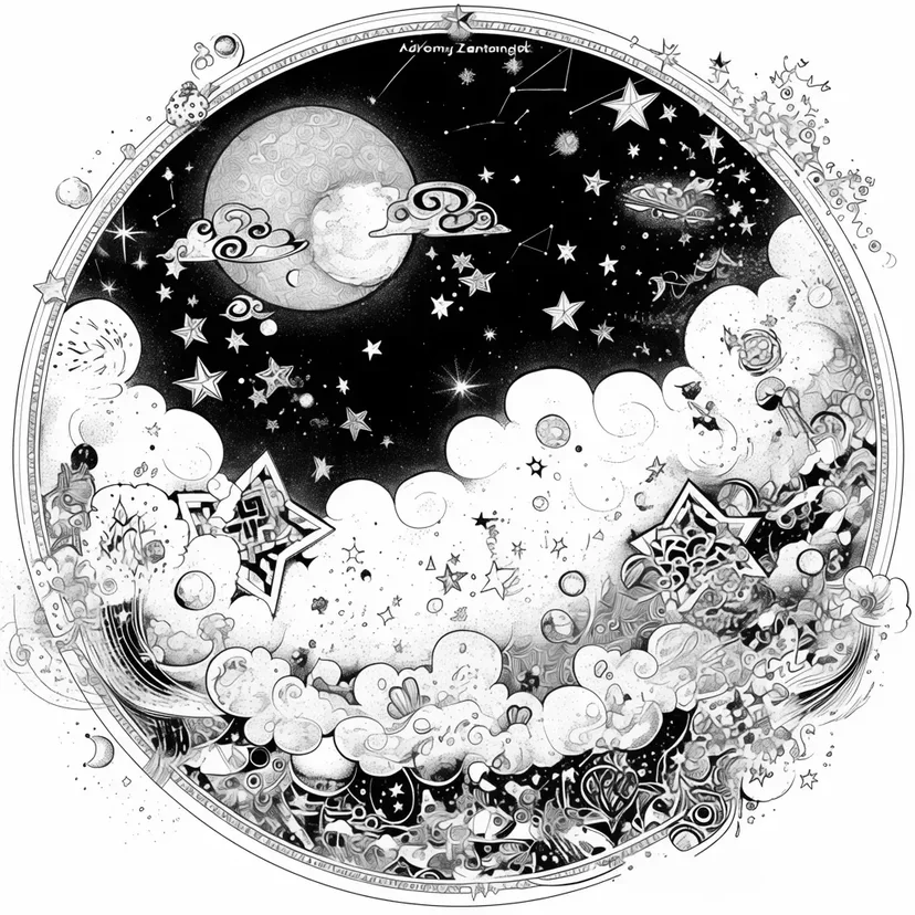 Dream of the Starry Sky coloring page