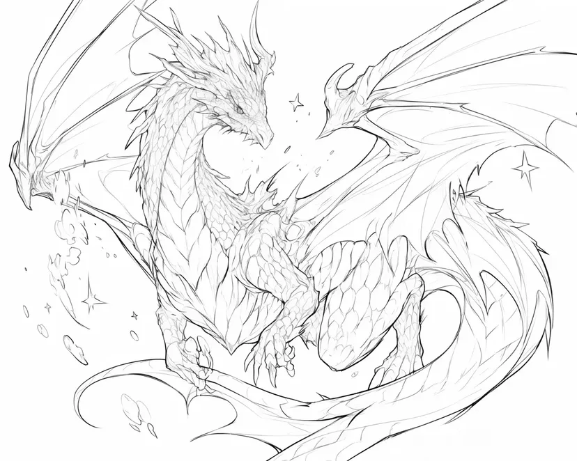 Wind Dragon coloring page