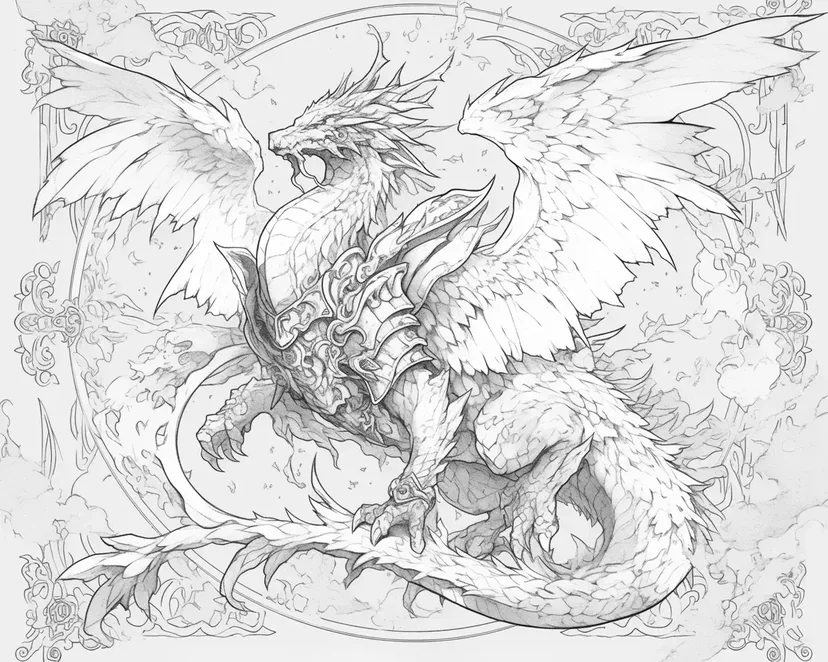 Coloriage Dragon Magnifique