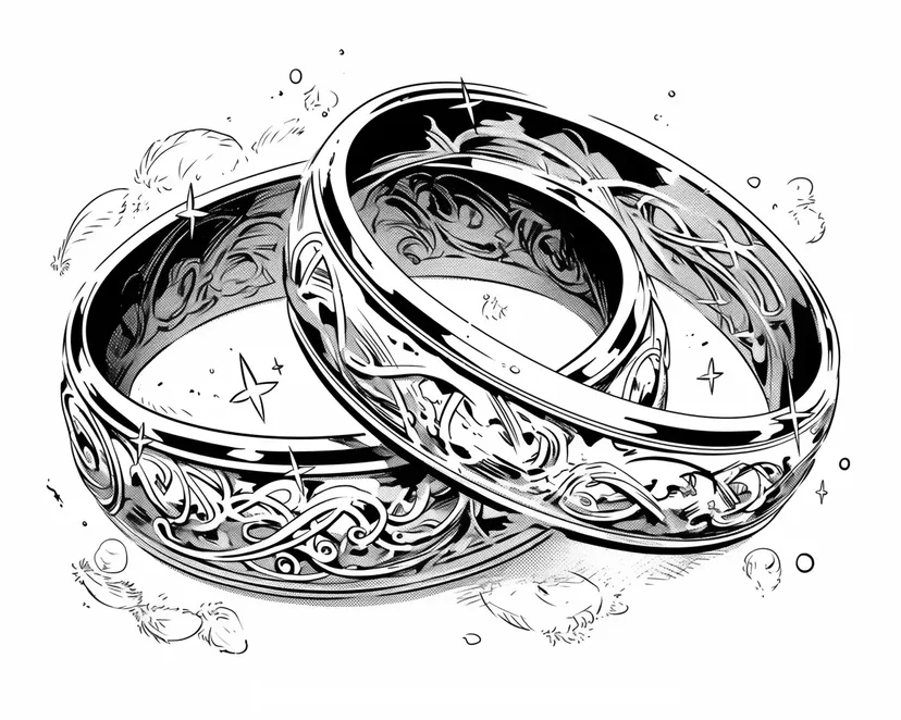 Dibujo de Anillos Encantados para colorear