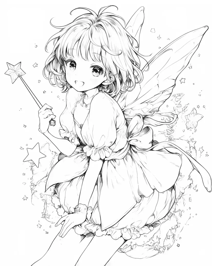 Coloriage Fée Magique