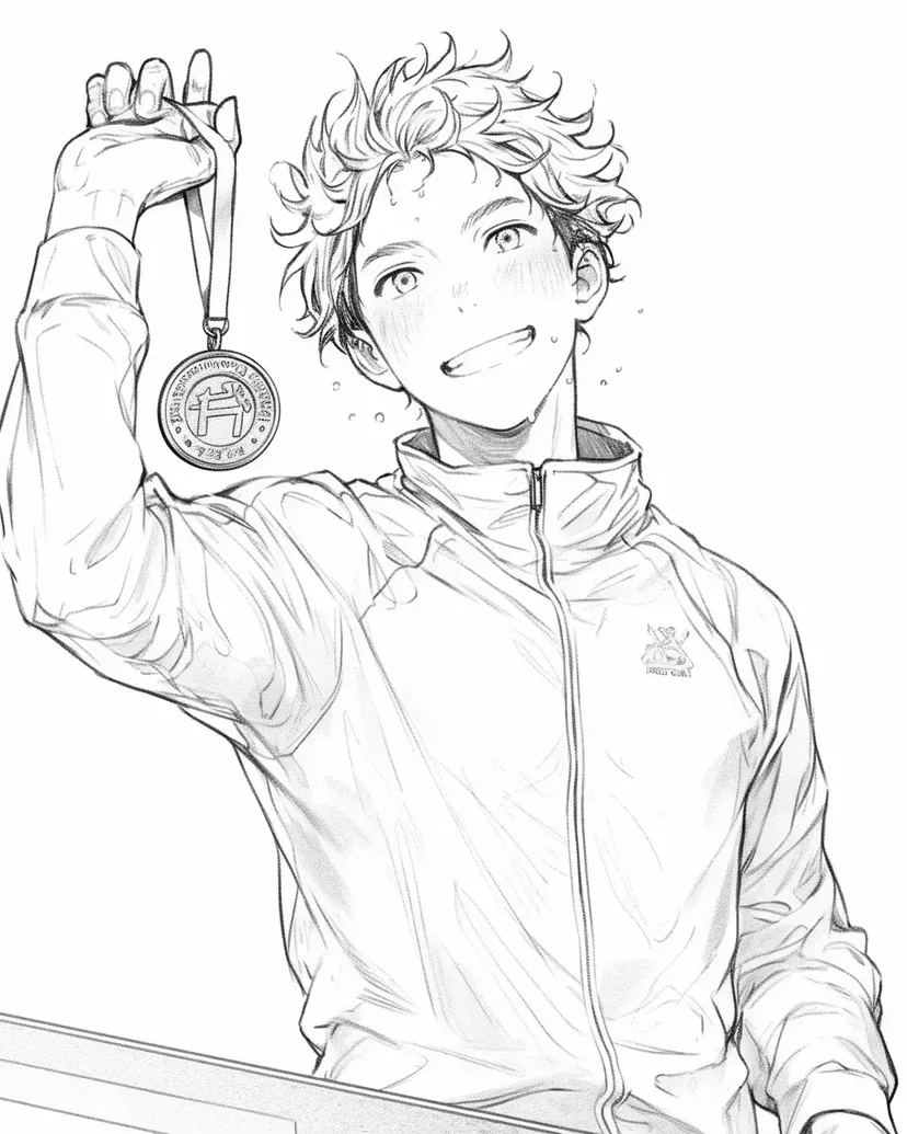 Dibujo de Medalla de Victoria para colorear