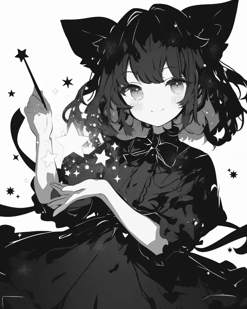 Star Manipulating Witch coloring page