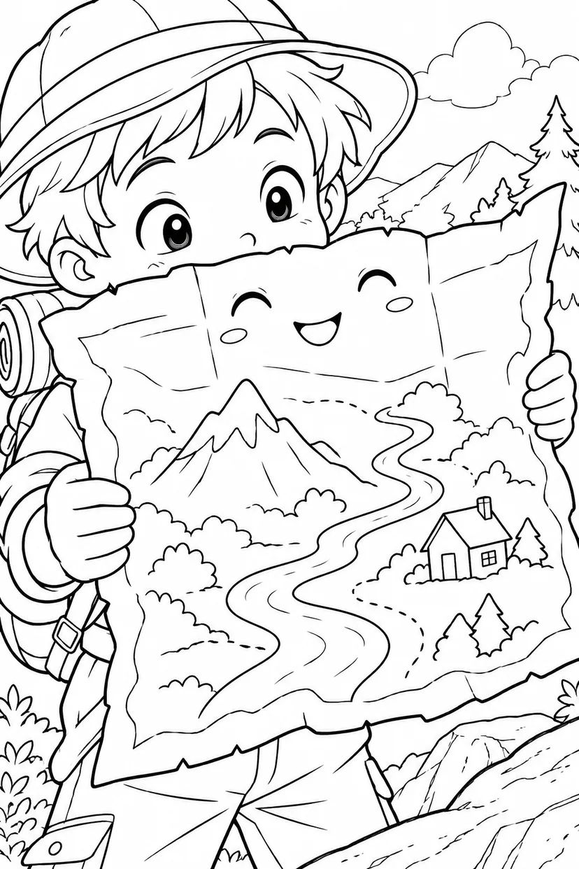 話しかけてくる地図の塗り絵