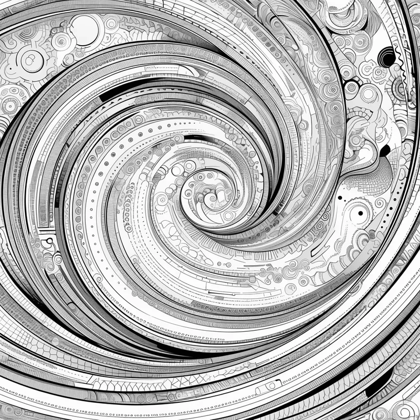 Swirling Art coloring page