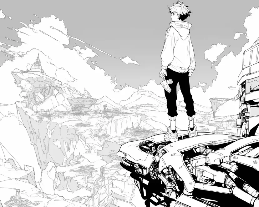 Dibujo de Aventurero del Futuro para colorear
