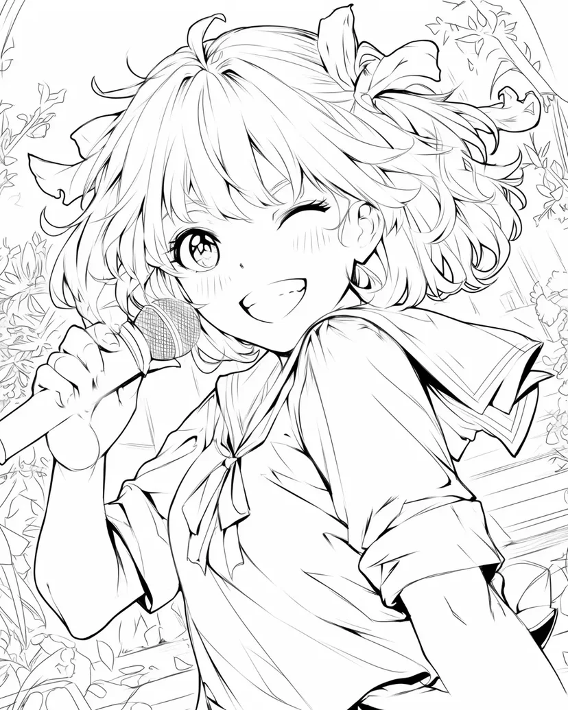 Dibujo de Escenario de la Idol para colorear