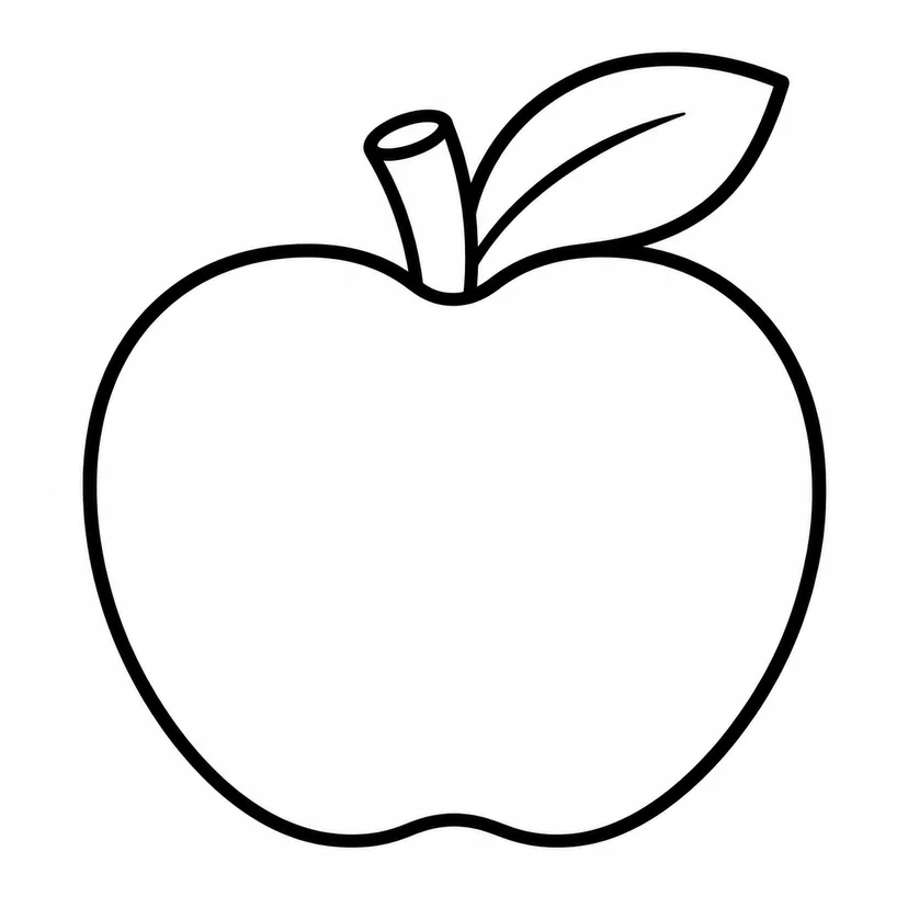 おおきなりんごの塗り絵