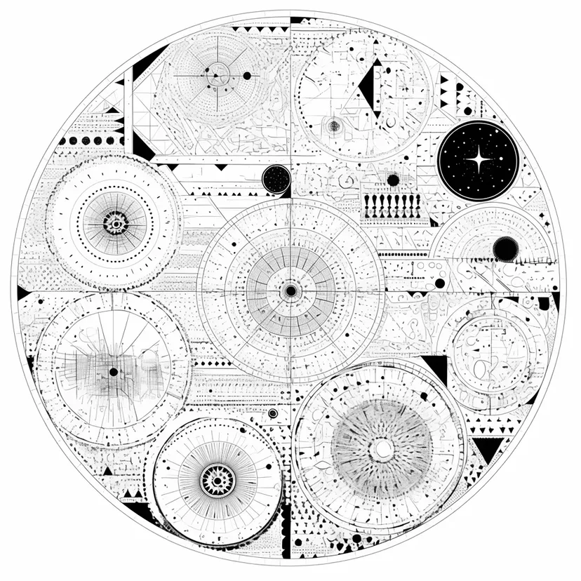 宇宙の地図の塗り絵