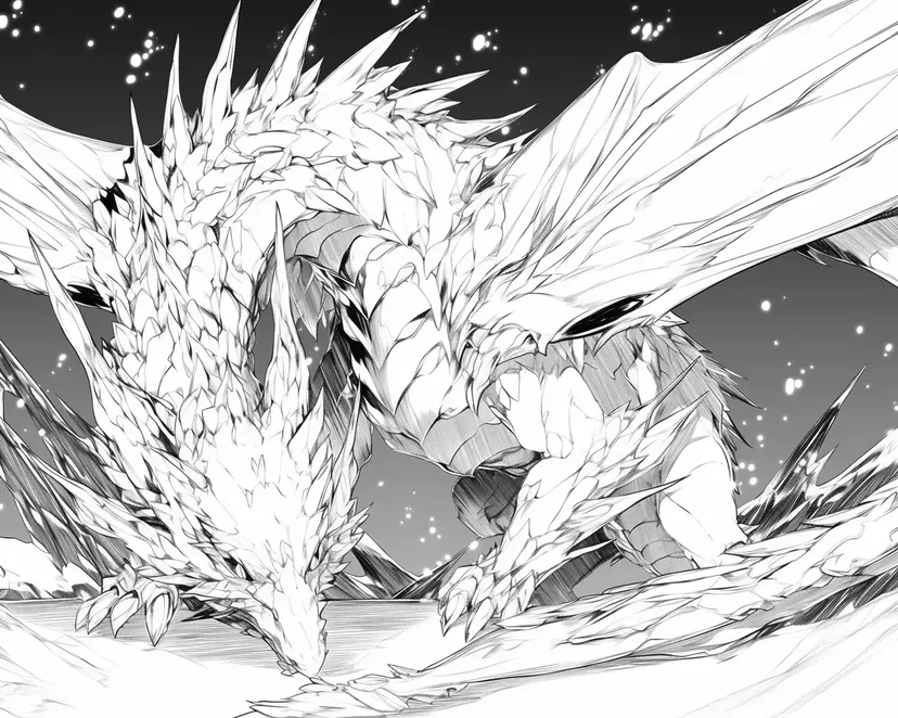 氷竜の伝説の塗り絵