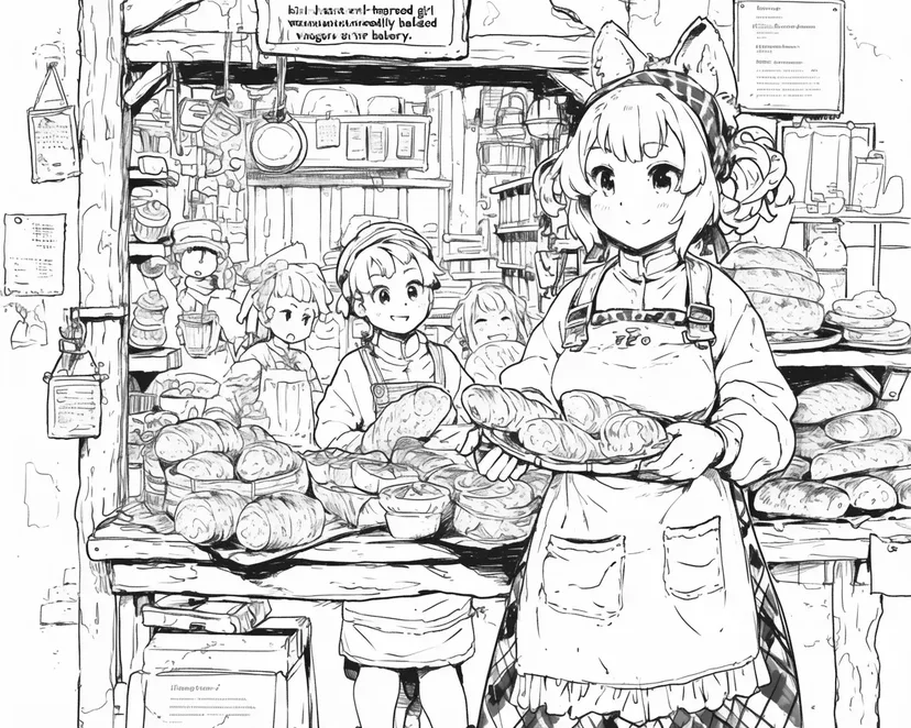 The Bakery Girl coloring page