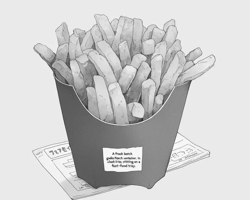 美味的薯条涂色页