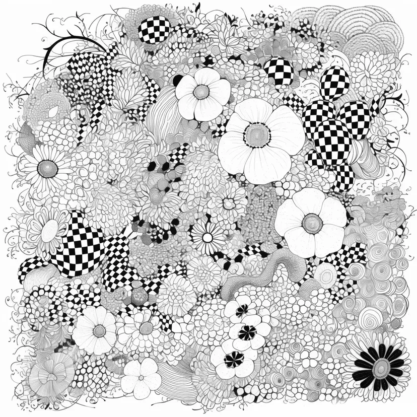 Fantasy Floral Pattern coloring page