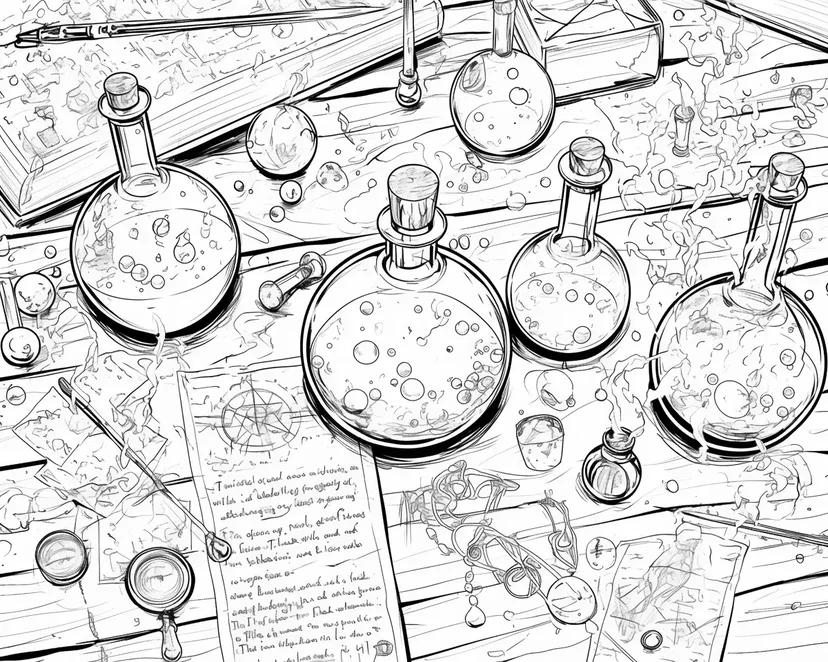 Dibujo de Laboratorio Mágico para colorear