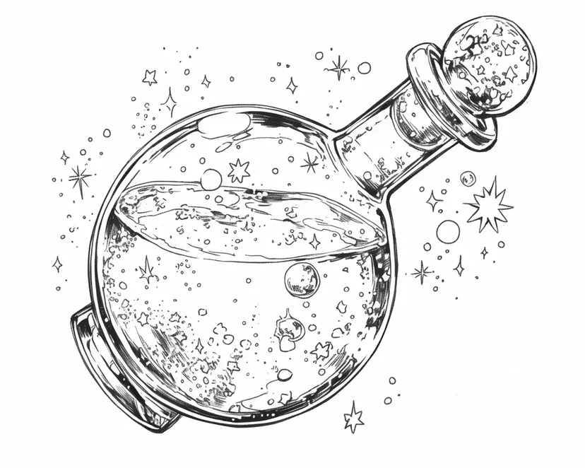 Coloriage Potion Magique Étoilée