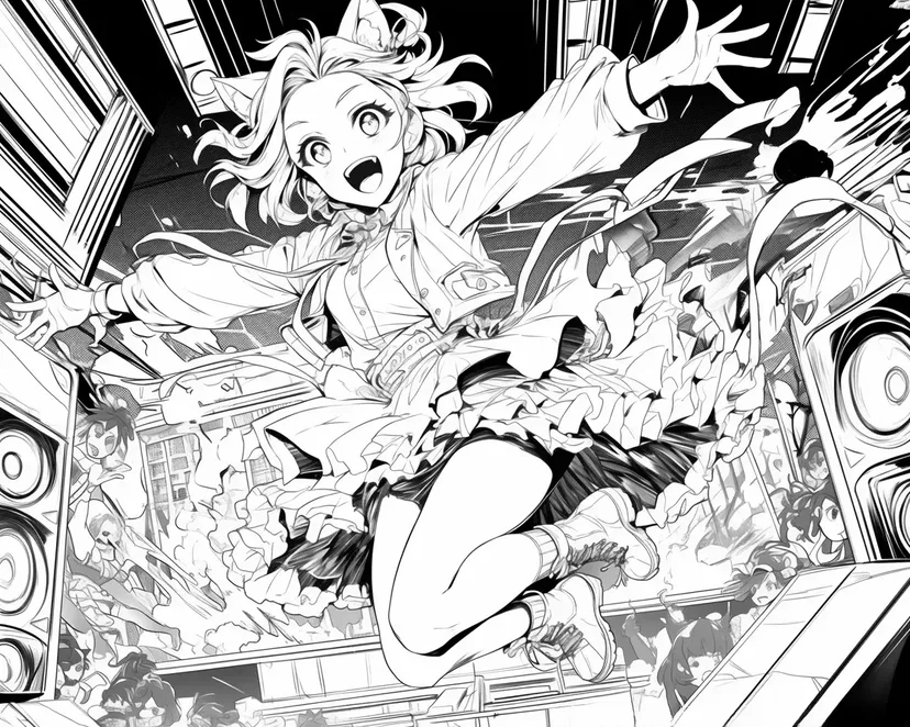 Jumping Performer coloring page