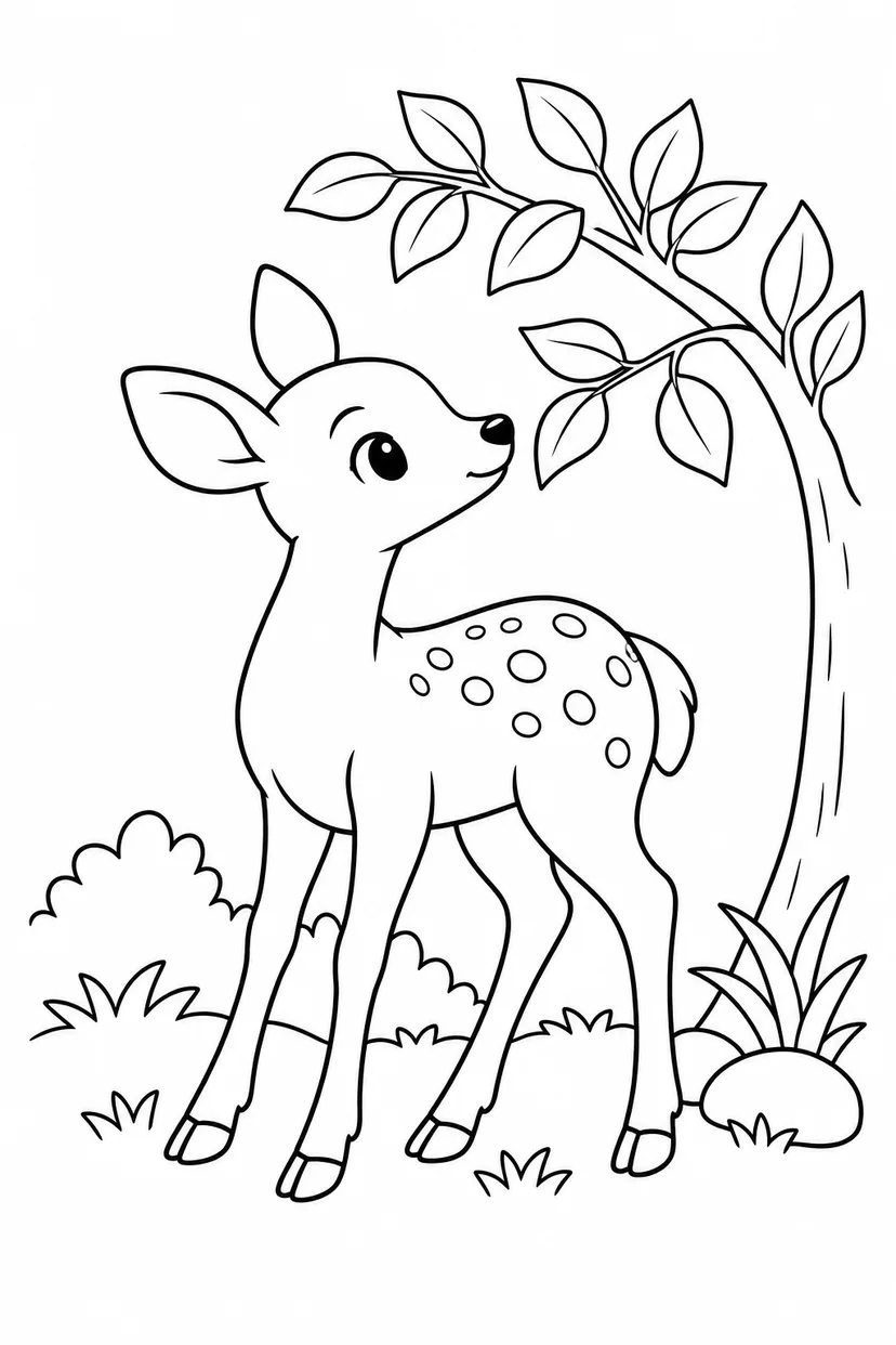 しかと若葉の塗り絵