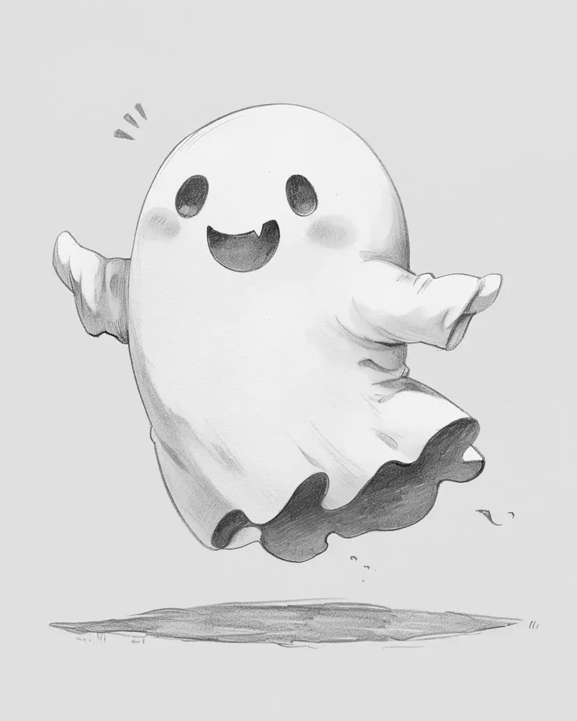 にこにこおばけの塗り絵