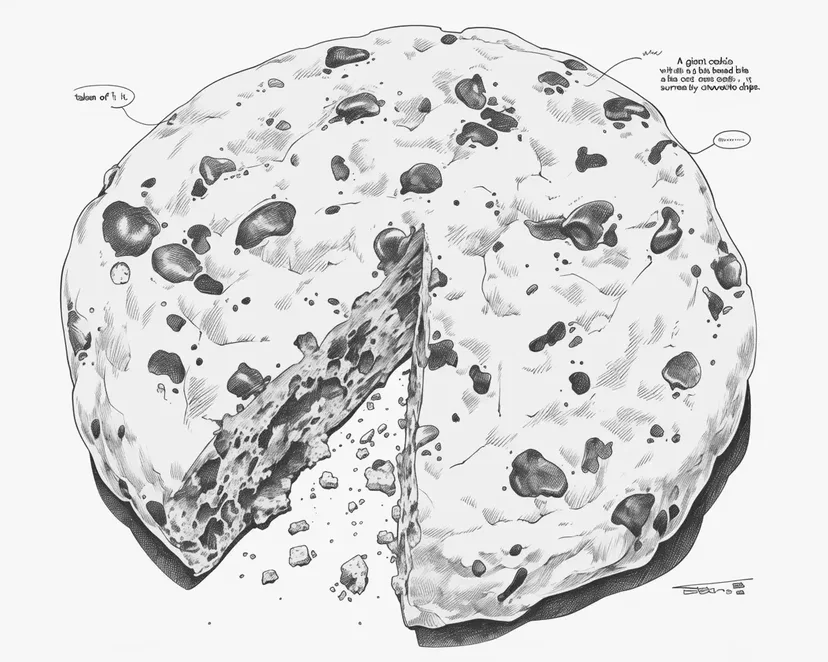Dibujo de Galleta Gigante para colorear