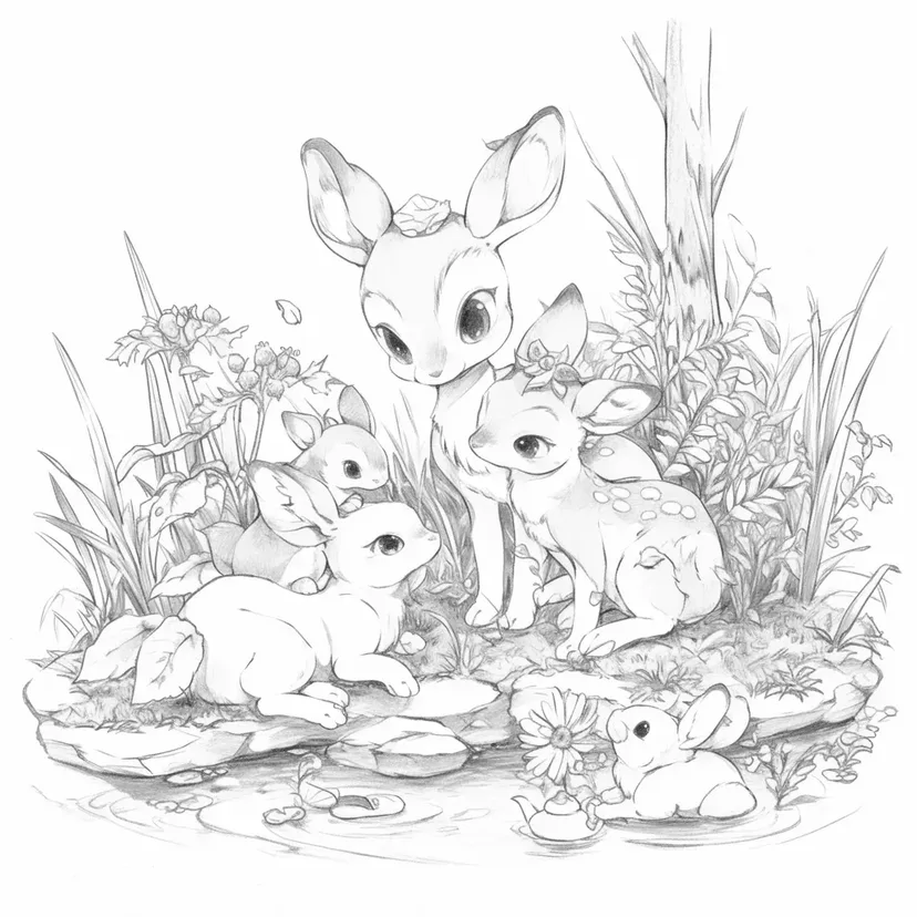 Dibujo de Amigos del Bosque para colorear