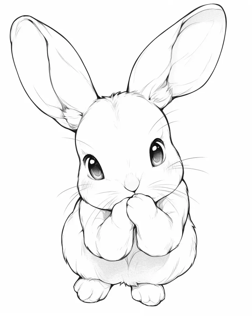 Dibujo de Conejito Lindo para colorear
