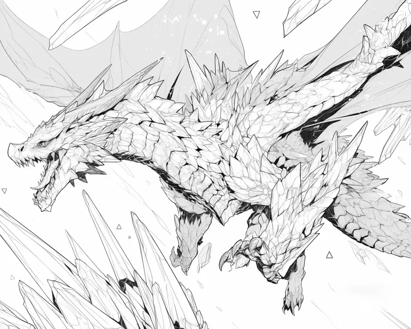 Coloriage Dragon de Glace