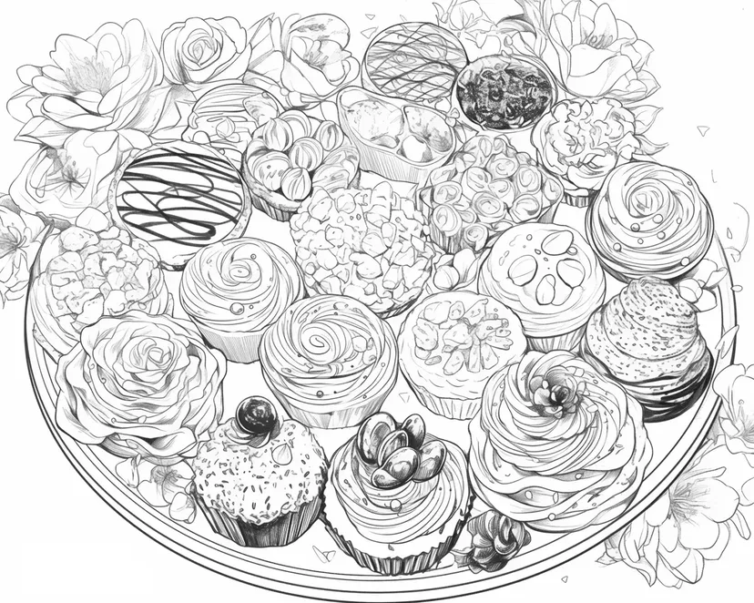 Dibujo de Colección de Chocolates Artesanales para colorear