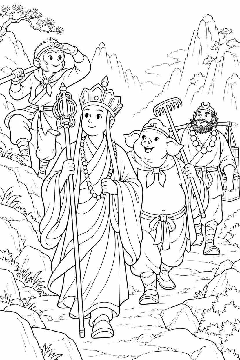 ほっこり西遊記：三蔵と旅の仲間たち