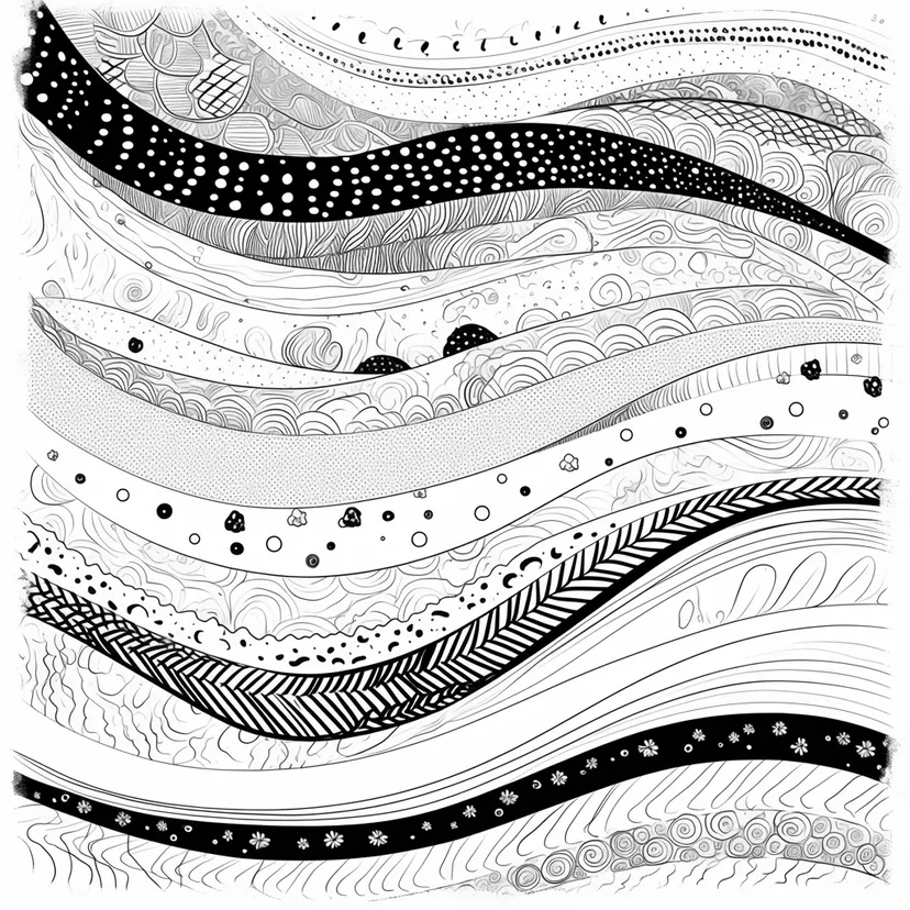 World of Flowing Patterns coloring page