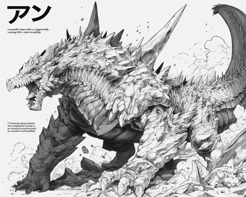 巨大な石のドラゴン