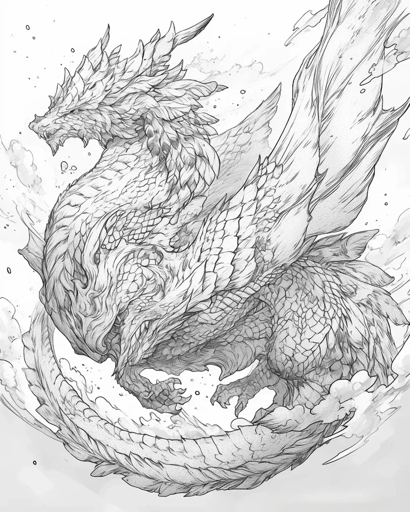 Celestial Dragon coloring page