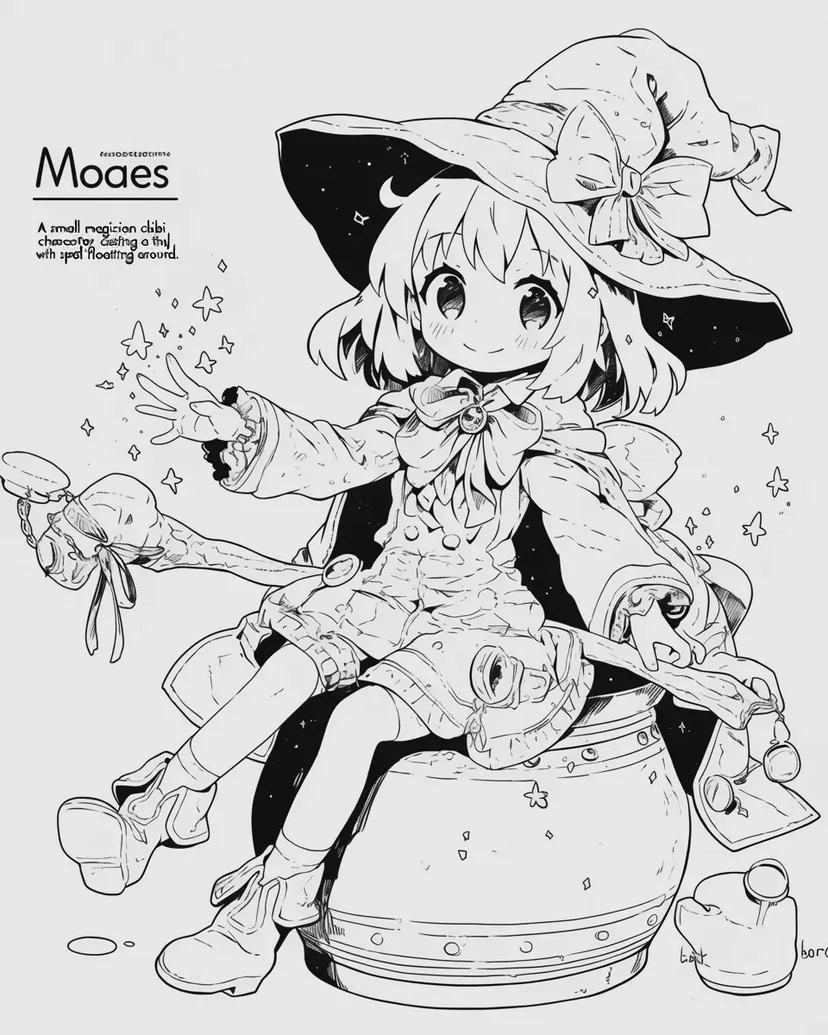 Dibujo de Pequeña Bruja para colorear