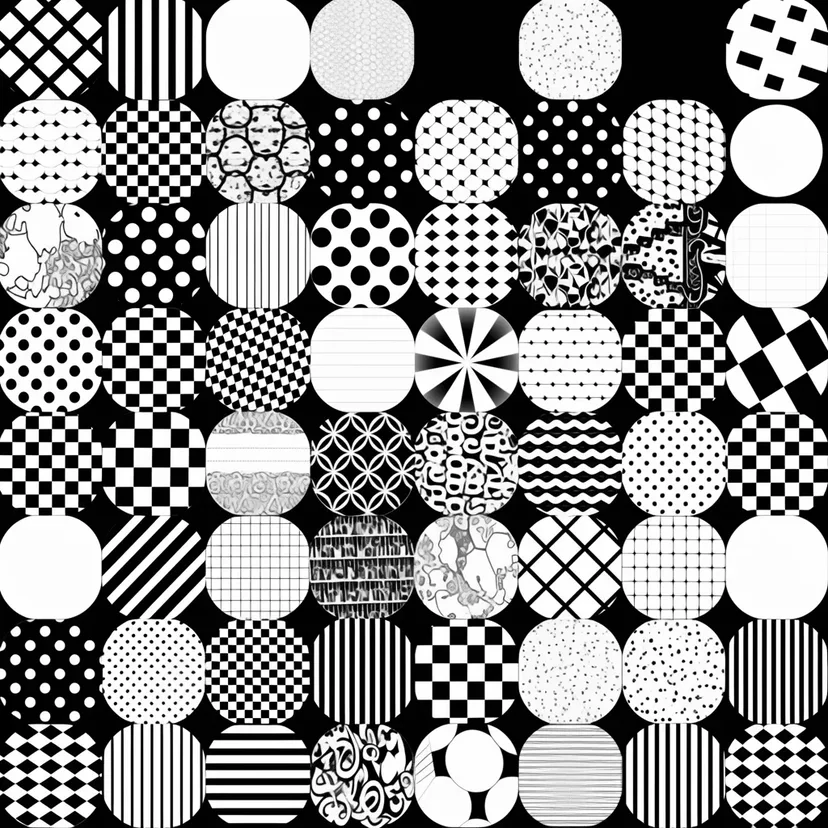 幾何学模様の魔法の塗り絵
