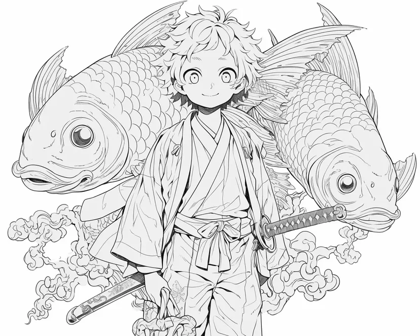 Samurai Muda dan Koi Mistis
