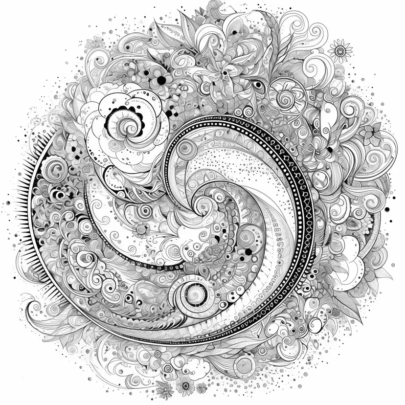 Fantastical Swirl Patterns coloring page