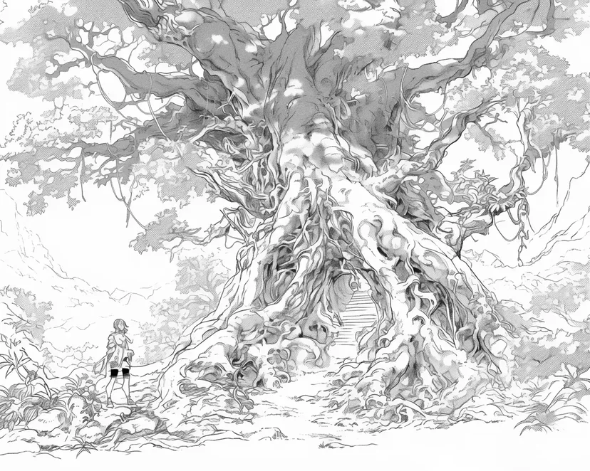 Dibujo de Árbol Místico para colorear