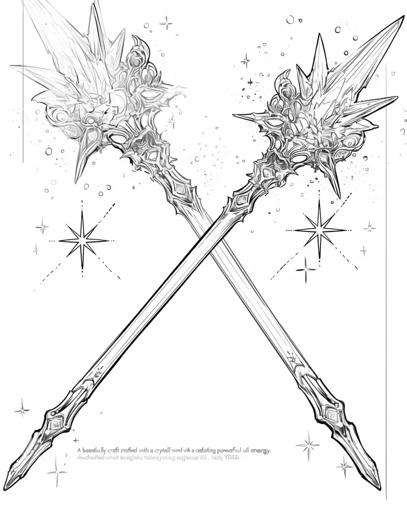Dibujo de Varitas Mágicas para colorear