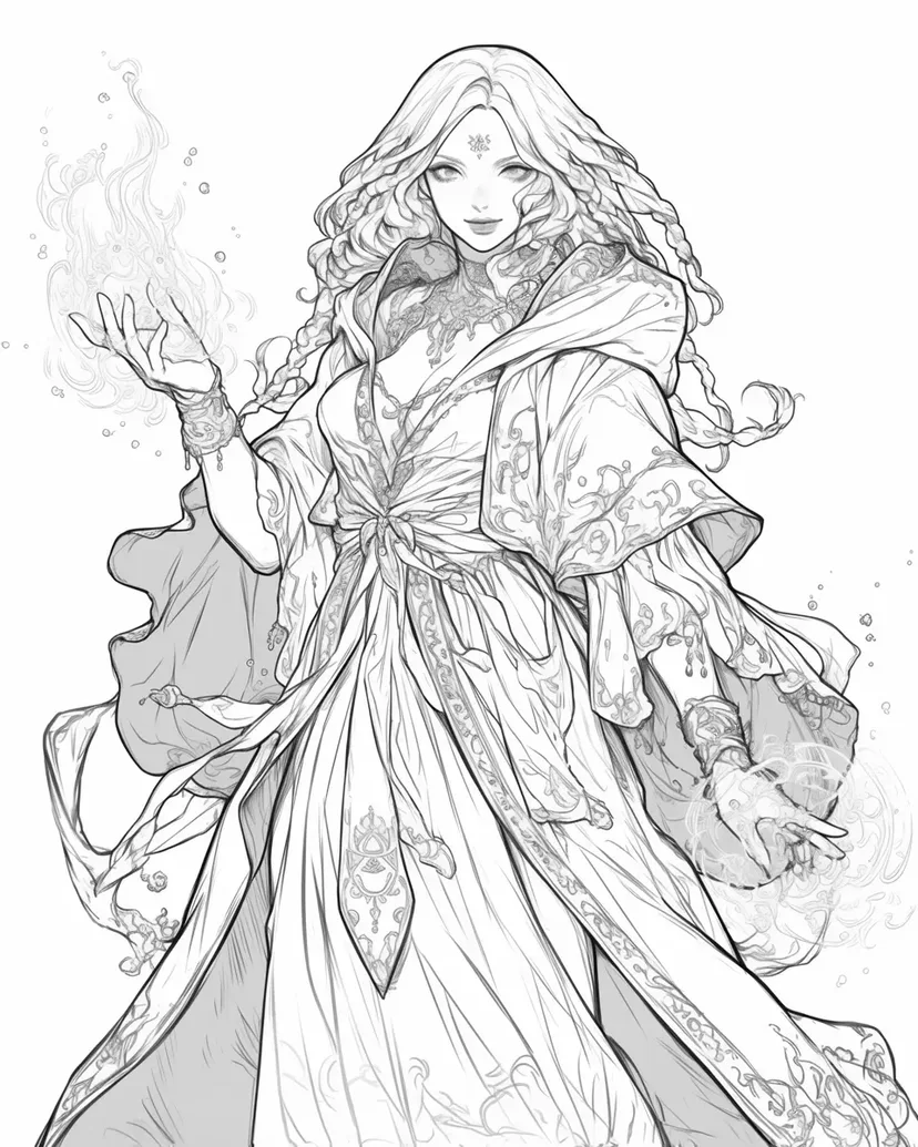 Desenho de Dança da Magia para colorir