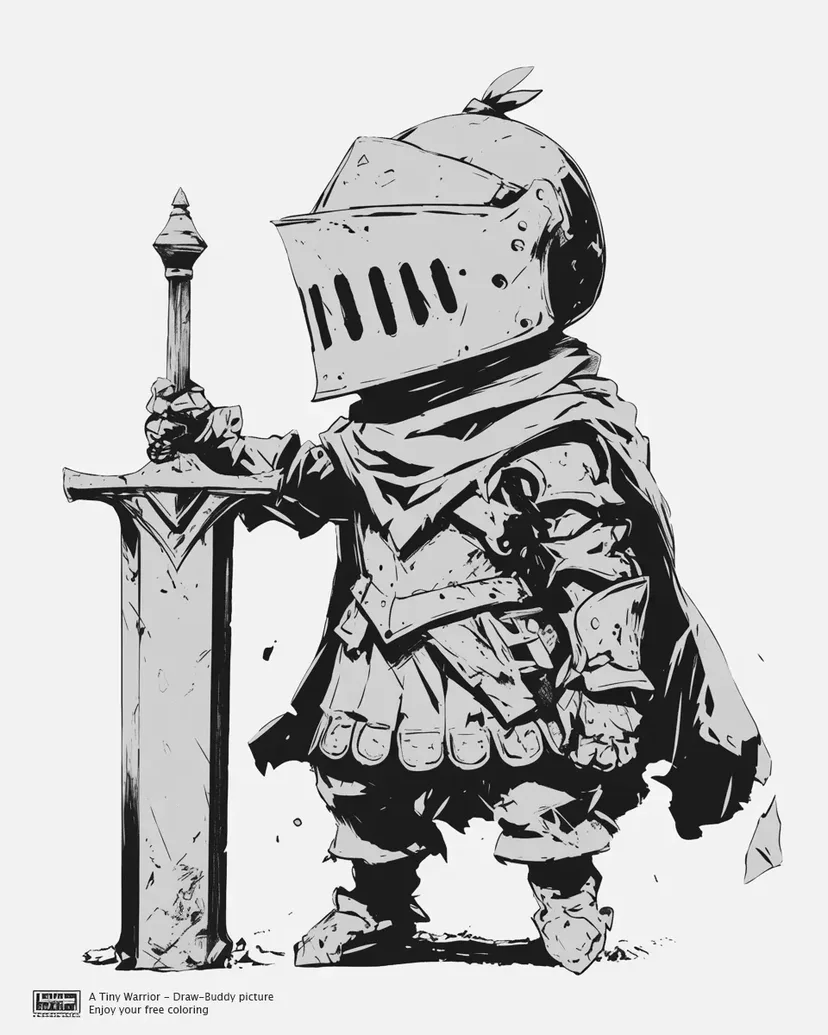 The Little Knight's Adventure coloring page