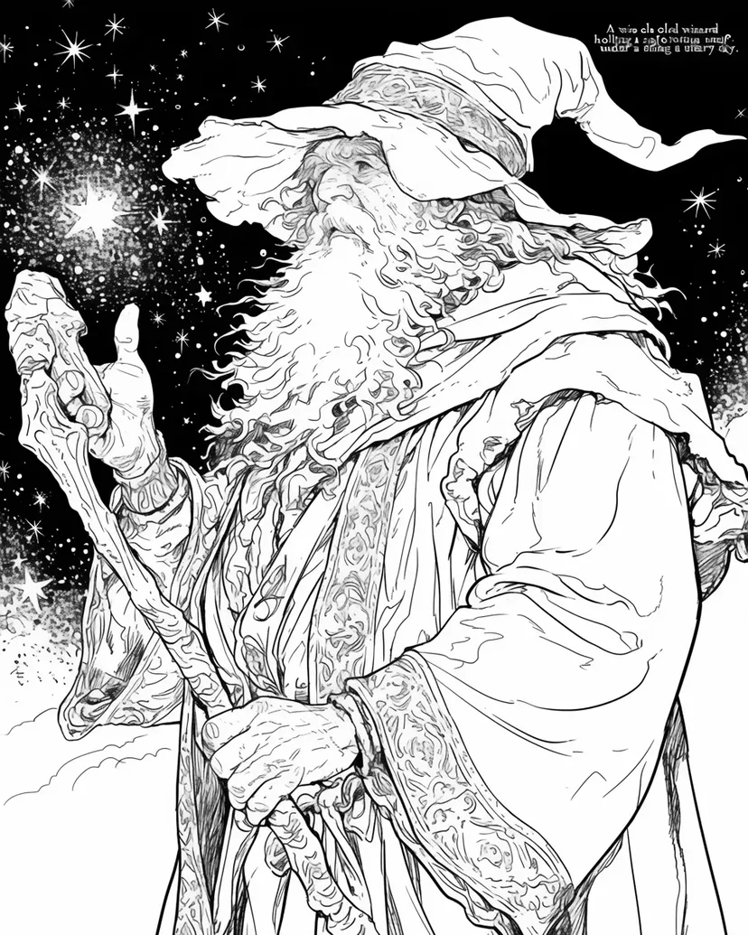 Dibujo de Sabio del Cielo Estrellado para colorear